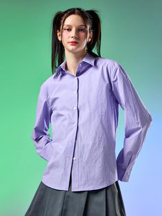 Composition : COTTON 100%Color : Purple_ONE-SIZE FITS ALLCountry of Origin : KOREA Purple Relaxed Fit Collared Shirt, Purple Cotton Blouse With Relaxed Fit, Purple Relaxed Fit Blouse, Casual Purple Blouse Relaxed Fit, Purple Long Sleeve Relaxed Fit Blouse, Purple Relaxed Fit Long Sleeve Blouse, Lavender Cotton Long Sleeve Blouse, Casual Long Sleeve Lavender Shirt, Lavender Long Sleeve Cotton Blouse