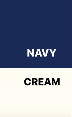 navy and cream are the same color scheme for this poster, which is also in black and white