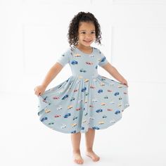 Cut from soft, stretchy bamboo fabric, this twirl dress features a full skirt so your toddler can spin in style. The classic design of the dress can easily be dressed up or down, making it the perfect everyday outfit. 97% Rayon made from Bamboo, 3% Spandex 240 gsm creates a flattering drape Ballerina neckline Twirl Dress, In Construction, Everyday Outfit, Bamboo Fabric, Full Skirt, Everyday Outfits, In Style, Classic Design, The Dress