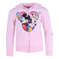 Girl's Minnie Mouse and Friends Fleece Zip Hoodie by Jerry Leigh | Sweatshirts at BeltOutlet.com Pink Winter Hoodie With Character Print, Winter Pink Hoodie With Character Print, Mickey Mouse Long Sleeve Fleece Hoodie, Mickey Mouse Fleece Hoodie With Long Sleeves, Mickey Mouse Fleece Hoodie, Cute Cotton Mickey Mouse Hoodie, Cute Mickey Mouse Cotton Hoodie, Cute Hooded Mickey Mouse Top, Cute Mickey Mouse Hoodie For Winter