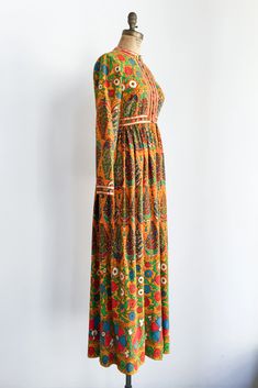 1960s/70s Abstract Long Sleeve Dress - XS | G O S S A M E R