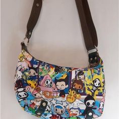 Tokidoki Shoulder Bag Excellent Condition, With Character Keychain Intact. Please Refer To Photos Clean Inside And Out. Never Used. No Tags, Pet Free, Smoke Free Home, Reasonable Offers Considered Thank You For Looking Kawaii Multicolor Bag With Adjustable Strap, Multicolor Character Print Travel Bag, Playful School Bag With Character Print, Playful Blue Bag With Adjustable Strap, Kawaii Multicolor Bags For Everyday Use, Trendy Bags With Cartoon Print For Daily Use, Trendy Cartoon Print Bags For Daily Use, Trendy Travel Bag With Cartoon Print, Playful Blue Shoulder Bag For School