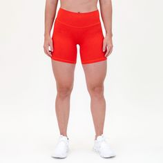 Heather Tangerine Tango No Front Seam Spandex Shorts Biker Short, Muscle Tanks, Tropical Beach, Wide Waistband, Sun Kissed, Biker Shorts, Leggings Shop, Front Design, Tango