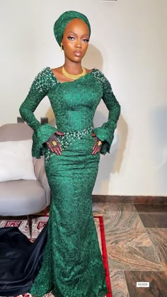 Nigerian Lace Styles Dress Modest, Green Aso Ebi Styles Lace, A Shape Lace Gown Styles Aso Ebi, Aso Ebi Bridesmaid Dress, Simple Lace Gown Styles Aso Ebi, Modest Asoebi Lace Styles, Simple Asoebi Styles Lace, A Shape Gown Lace Aso Ebi, Yoruba Fashion