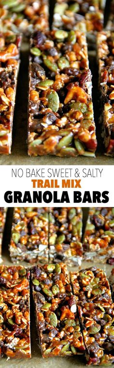 no bakes sweet and salty granola bars