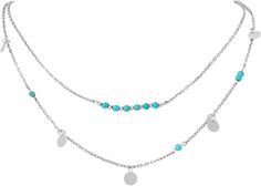 PRICES MAY VARY. WESTERN HIPPIE BOHO Silver-tone LAYERED CREATED-TURQUOISE NECKLACES: This layered Created-turquoise choker necklace is your go-to accessory for adding a pop of color and style to any summer outfit. It looks great with tank tops, dresses, shirts, and blouses, making it ideal for birthday celebrations, vacations, beach days, and everyday wear MATERIALS: Meticulously crafted from high-quality zinc alloy and natural crystal SIZE & LENGTH: The first chain length is 14.5 inches, secon Christmas Jewelry Gift, Turquoise Necklaces, Western Necklace, Turquoise Christmas, Turquoise Choker, Western Necklaces, Beach Necklace, Beach Necklaces, Hippie Necklace