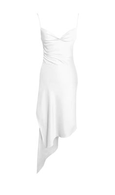 WHITE SATIN DRAPING MIDI DRESS White Satin Midi Dress, Draping Design, Draped Midi Dresses, Duchess Satin, Evening Dresses Cocktail, Designer Drapes, Satin Prom Dress, Satin Midi Dress, List Style