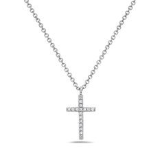 Birmingham Jewelry Item Number: BJNK12029WD Women's Gold Necklace Diamond Cross 14K White Gold Chain Included: 16" - 18" Adjustable Diamond: 17 round 0.07ct *The possibilities are not limited to the options in the dropdown. For pricing on further customizations & special options, please call: 1-586-939-5100 Classic Pendant Necklace With Single Cut Diamonds, Diamond White Cross Pendant Necklace For Formal Events, Diamond White Brilliant Cut Cross Pendant Necklace, Formal Vvs Clarity Diamond Cross Pendant Necklace, Classic Vvs Clarity Diamond Cross Pendant Necklace, Classic Brilliant Cut Diamond Cross Pendant Necklace, Classic Diamond Cut Cross Pendant Necklace, Classic Diamond Necklace With Brilliant Cut Cross Pendant, Timeless Sterling Silver Cross Pendant Necklace