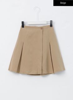 buttoned-pintuck-mini-skirt-oo305 / Beige Summer Mini Pleated Skirt For Workwear, Summer Pleated Skort For Workwear, Mini Pleated Skirt For Work, Fitted Mini Length Pleated Skirt For Workwear, Summer Workwear Mini Pleated Skirt, Spring Mini Pleated Skirt With Pleated Hem, Workwear Pleated Mini Skirt, Classic Mini Pleated Skirt For Work, Pleated Hem Mini Skort