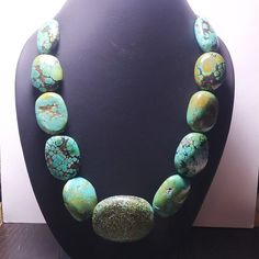 Unique Green Turquoise Necklace With Large Beads, P Necklace, Creative Problem Solving, Tibetan Turquoise, Turquoise Bead Necklaces, Mood Swings, Old Antiques, Turquoise Gemstone, Turquoise Beads