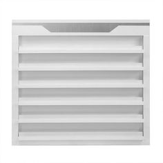 an image of a white ceiling vent in the shape of a rectangle shaped window