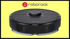 an image of a robot that is on the floor with text above it reading roborock