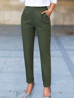 Buy Inexpensive Pants at Zolucky online store, SPU: 294MPA6QC42E, Color: Black Army Green Caramel, Edition type:Loose, Pants Length:Long. Women Rising, Loose Shirts, Loose Pants, Tapered Pants, Type Of Pants, Pocket Pants, Belleza Natural, Stylus, Straight Leg Pants