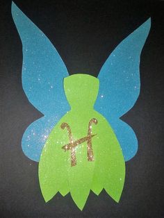 a green and blue fairy tinkerbell paper craft