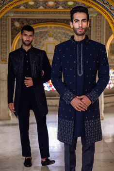 Get sangeet ready. A celebration of craftsmanship and style, perfectly tailored for your moments only at JadeBlue. Indian Navy Day, Navy Day, Indian Navy, Indo Western, Sherwani, Ethnic Wear, Western Outfits