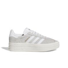 White Adidas Suede Skate Shoes, White Suede Adidas Skate Shoes, Adidas White Suede Skate Shoes, White Suede Adidas Logo Sneakers, Cute Simple Shoes, Grey Gazelle, Women’s Shoes, Cute White Shoes, Gazelles Adidas