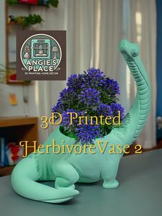 Add a playful prehistoric touch to your home with our Adorable Herbivore Dinosaur Planter! Perfect for dinosaur lovers and plant enthusiasts, this charming 3D printed succulent pot brings your favorite greenery to life. Whether for yourself or as a unique gift, this cute and functional planter is sure to be a delightful addition to any space. Product Details: Design: Cute herbivore dinosaur-shaped planter, perfect for adding character to your decor. Material: Crafted from high-quality, eco-frien Dinosaur Planter, Dinosaur Plant, Gift For Plant Lover, Home Decor Cute, Quirky Home Decor, Decoration Originale, Dinosaur Design, Functional Decor, Doll Art