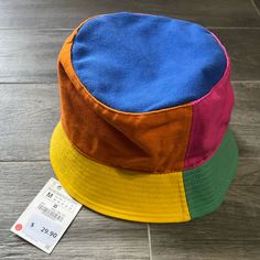 Zara Color Block 90’s Feel Bucket Hat. Super Cute And Trendy Matches With Lots Of Colors Retro Multicolor Summer Hats, Retro Multicolor Bucket Hat For Summer, Trendy Multicolor Bucket Hat For Summer, Trendy Multicolor Bucket Hat For Spring, Retro Multicolor Sun Hat For Summer, Retro Multicolor Summer Sun Hat, Multicolor Short Brim Hat For Spring, Trendy Multicolor Cap, Trendy Multicolor Bucket Hat