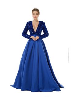 Charming and also charming, this attractive gown includes a modest sweetie neckline with an alluring large corset. Royal Blue Prom Dress Long, Long Sleeve Prom Dress, Sleeve Prom Dress, Feather Prom Dress, A Line Prom Dress, Royal Blue Prom Dresses, Long Sleeve Prom, Prom Dresses For Sale, Blue Tulle