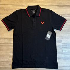 Brand New With Tags. True Religion. Authentic. Men’s Size Medium. Black And Red Polo. Very High Quality Cotton True Religion Shirt, Drippy Clothes, Mens Red Shorts, Extra Clothes, Red Polo Shirt, Polo Shirts Men, Monogram T Shirts, Red Polo, True Religion Men