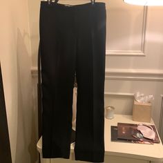 Karl Lagerfeld Dress Pants Nwot Elegant Black Career Bottoms, Chic Black Career Bottoms, Black Stretch Pantsuit For Formal Occasions, Elegant Black Pants For Career, Elegant Black Career Pants, Black Fitted Pants For Career, Black Fitted Career Pants, Fitted Black Career Pants, Elegant Fitted Black Work Pants