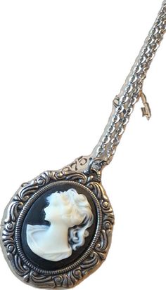 Cameo Necklace, Antique Brass, Antique Silver, Pendant Necklace, Necklaces, Chain, Pendant, Ships, Silver