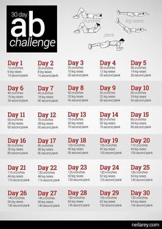 the 30 day ab challenge poster