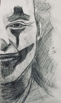 a pencil drawing of a man's face