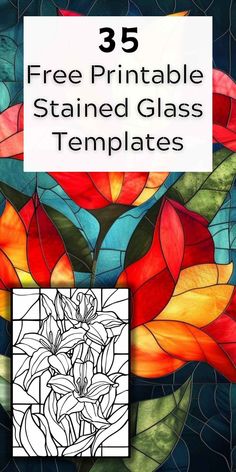 the free printable stained glass templates are great for coloring and painting with kids