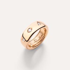 Pomellato Iconica Slim Ring | Pomellato Online Boutique US Pomellato Ring, Slim Ring, Timeless Jewelry, Ring Diamond, High Jewelry, White Diamonds, Ring Bracelet, 18k Rose Gold, Diamond White