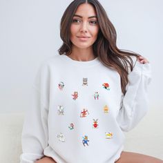 HOLIDAY ORDER DEADLINES TO ENSURE DELIVERY BY XMAS- USA- DEC 12 2023 CANADA- NOV 28 2023 EUROPE- CAN'T GUARANTEE ARRIVAL BY XMAS Get ready to hit the slopes in adorable style with our Cute Animal Ski Sweatshirt! This winter wonder showcases cute little animals hitting the slopes, adding a whimsical touch to your skiing adventures. Made from soft and cozy fabric, this sweatshirt is perfect for showcasing your love for both winter sports and charming critters. Embrace the snowy vibes with our playful and stylish Animal Ski Sweatshirt - where cute meets comfort on the slopes!Designed with a perfect blend of soft cotton and breathable polyester, this classic heavy-blend crewneck sweatshirt fits comfortably and is great for warm weather. The side seams are also stitched to prevent irritation. - Playful Winter Crew Neck Sweatshirt, Playful Crew Neck Hoodie For Winter, Playful Crew Neck Winter Sweatshirt, Playful Winter Loungewear Sweatshirt, Playful Relaxed Fit Winter Tops, Casual Tops For Winter Sports, Playful Relaxed Fit Tops For Winter, Playful White Hoodie For Winter, White Long Sleeve Sweatshirt For Winter Sports