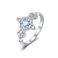 PRICES MAY VARY. 💍【Design inspiration】This ring combines Celtic knots and witch knots, with the dazzling light of moonstone, showing a unique magical charm. The Celtic knot symbol represents a maze-like infinite loop and connection, symbolizing eternal love and protection. Moonstone is regarded as a mysterious gem used by witches, which can guide inspiration and enhance intuition. Let the mysterious power be with you. ✨【Material】witches knot ring is made of 925 sterling silver, nickel-free, lea Rings Witchcraft, Celtic Knot Rings, Witches Knot, Knot Rings, Silver Jewelry Cleaner, Oxidised Silver Jewelry, Clean Sterling Silver, Celtic Knot Ring, Cleaning Silver Jewelry