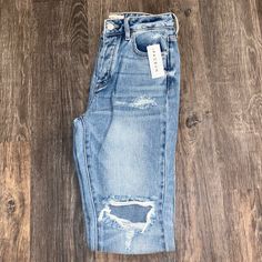 Distressed Mom Jeans Size 24. Never Worn Jeans Pacsun, Distressed Mom Jeans, Pacsun Jeans, Jeans Color, Pacsun, Colored Jeans, Blue And Silver, Mom Jeans, Jeans Size