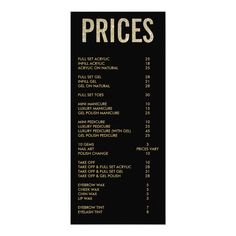 a black and gold price label with the words prices written in white letters on it