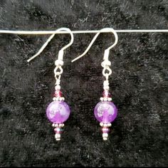 Swarovski Crystal & Amethyst Earrings Nwt Hand Crafted Crystal Amethyst, Amethyst Earrings, Amethyst Crystal, Swarovski Crystal, Color Purple, Swarovski Crystals, Hand Crafted, Amethyst, Jewelry Earrings