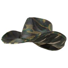 PRICES MAY VARY. Military style woodland camouflage printed paper straw cowboy hat for everyone Fitted with an inner elastic sweatband, fully lined inside Provides a comfortable fit Crushed top crown, Upturned side brim, camo printed fabric under brim One Size Fits Most Our Armycrew Woodland Camouflage Print Western Paper Straw Cowboy Hat is a great hat for summer adventures, horse riding, outdoor expeditions and vacation trips. Military style camouflage printed paper straw cowboy hat for everyo Hat For Summer, Mens Cowboy Hats, Camouflage Hat, Straw Cowboy Hat, Camouflage Print, Paper Straws, Summer Adventures, Military Style, Cowboy Hat