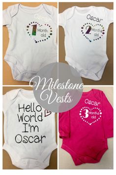 Monthly milestone vests | baby vests | baby onsie | gift for baby | baby shower gift Baby Vest, Personalized Baby Gifts, Baby Boy Gifts, Funny Babies, Baby Girl Gifts, New Baby Gifts, Personalized Baby, Onesies