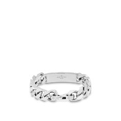 LOUIS VUITTON® - Monogram Chain Bracelet - Silver Louis Vuitton Chain, Louis Vuitton Bracelet, Luxury Gifts For Men, Expensive Jewelry Luxury, Monogram Pattern, Monogram Jewelry, Girly Accessories, Louis Vuitton Accessories, Expensive Jewelry