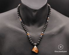 Brown Jewelry With Black Beads For Gift, Gift Brown Jewelry With Black Beads, Brown Necklaces With Black Beads For Gift, Brown Beaded Necklaces With Black Beads For Gift, Brown Beaded Necklace With Black Beads As Gift, Brown Beaded Necklace With Black Beads For Gift, Gift Black Beads Pendant Necklace, Gift Black Beaded Pendant Necklace, Brown Crystal Necklace With Faceted Beads For Gift