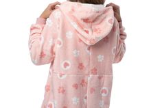 Slip into Comfort and let the stress melt away as you snuggle up in this luxurious and ultra-soft fleece pajama. Instantly wrap your body in comfort and warmth .Ciao Bella Miao fleece pajamas come with paws and hearts for an irresistibly adorable look. Elastic cuffs - Featuring elastic cuffs at the wrists and ankles for a fitted look and full-zip closure for easy wearability. - Drawstring hood - Adjust the hoodie to make sure your ears stay toasty, whether you're outside or inside. -Softest flee Winter Super Soft Sleepwear For Relaxation, Winter Sleepwear For Relaxation, Super Soft, Comfy Sleepwear For Winter Relaxation, Comfy Winter Sleepwear For Relaxation, Casual Fleece Sleepwear, Comfy Fleece Sleepwear For Loungewear, Comfy Fleece Sleepwear, Cozy Fleece Sleepwear, Hooded Fleece Sleepwear For Loungewear