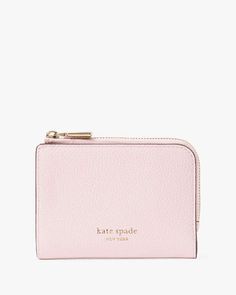 Wristlet Wallet Aesthetic, Cheap Kate Spade Wallets With Interior Card Slots, Cute Wallets For Women, Pretty Wallet, Light Pink Wallet, Small Wallets For Women, Basic Room, Wallet Aesthetic, Wallet Keychain