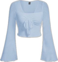 Light Blue Stretch Tops With Solid Color, Light Blue Solid Color Top For Spring, Solid Light Blue Top For Spring, Fitted Long Sleeve Knit Top For Summer, Fitted Blue Long Sleeve Top For Spring, Fitted Knit Top With Long Sleeves For Summer, Blue Cotton Stretch Long Sleeve Top, Blue Stretch Cotton Long Sleeve Top, Trendy Blue Solid Color Tops