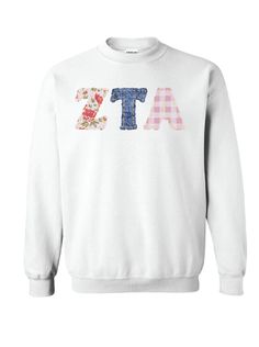 Patchwork Coquette Sorority Crewneck – University Tees Sorority Letters Sweatshirt, Patchwork Stitch, Sorority Sweatshirts, Sorority Letters, Letter Sweatshirt, University Tees, Sorority Outfits, Sorority Shirts, Lifestyle Clothing