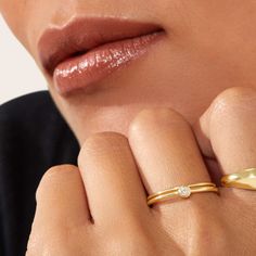 Simple, no-fuss, and versatile, the 14k Solid Gold Stacker Ring adds a drop of sunshine and spark to your summer outfit. Everyday Yellow Gold Stackable Rings With Vs Clarity, Smooth Bezel Ring Jewelry, Modern Everyday Solitaire Stackable Rings, Modern Everyday Stackable Solitaire Rings, Smooth Bezel Ring, Everyday Stackable Open Ring With Single Diamond, 14k Gold Stackable Solitaire Rings, White Gold Stackable Rings With Smooth Bezel, Everyday Fine Jewelry Stackable Rings With Single Diamond