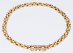 Cartier Maillon Link Necklace & BraceletVintage 1980's Cartier Panthere France 18K yellow gold and diamond link necklace and bracelet. Signed Cartier, French hallmarks and serial numbers. Approximate Measurements: Necklace Length: 15" , Bracelet Length: 7.4" Total Weight: 119 Grams. Cartier Jewelry Cartier Gold, Cartier Necklace, Gold Heart Bracelet, Cartier Panthere, 18k Gold Necklace, Diamond Jewelry Designs, Cartier Jewelry, Necklace And Bracelet, Bracelet Vintage