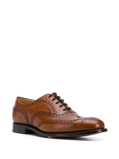 Shop Church's Chetwynd Oxford brogues with Express Delivery - FARFETCH Brown Brogues, Quality Leather Boots, Walking On Sunshine, Balenciaga Speed, Oxford Brogues, Custom Design Shoes, Brogue Shoes, Brand Style, Nike Air Max 97