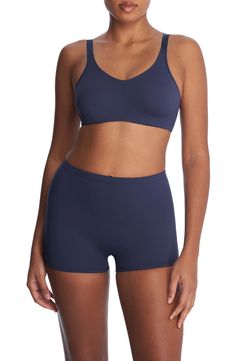 Speed through your workout in this high-impact sports bra specifically engineered with sun-protected and antichlorine-finished stretch fabric. Designed for an active lifestyle, this sports bra can be worn as an everyday bra, sports bra or swimming top. Adjustable straps Moisture-wicking fabric engineered for dryness and comfort UPF 50+ sun protection Partially lined 76% nylon, 24% elastane Hand wash, line dry Imported Modern Stretch Sports Bra With Built-in Bra, Light Support 4-way Stretch Elastane Sports Bra, Seamless 4-way Stretch Sports Bra For Running, Sporty Seamless Training Bra, Blue Micro-elastic Sports Bra With Seamless Detail, Blue Micro-elastic Seamless Sports Bra, Micro-elastic Light Support Sports Bra, Blue Seamless Sports Bra With Flexible Fit, Blue Seamless Nylon Sports Bra