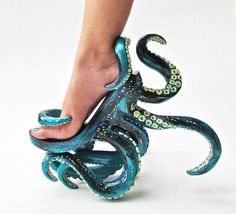 Tentacle High Heels And Other Crazy Shoes By Filipino Designer Kermit Tesoro » Design You Trust. Design, Culture & Society. Octopus Shoes, Hak Tinggi, Lady Gaga