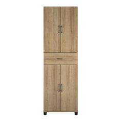 Basin 23.5 Inch Closed Storage Cabinet - Natural - N/A Storage Cabinets With Doors, Rental Bathroom, Large Storage Cabinets, Storage Cabinet With Drawers, Concealed Storage, Laminated Mdf, Metal Slide, Garage Storage Cabinets, Tall Cabinet