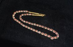 Excited to share the latest addition to my #etsy shop: Rare 23KT Gold 9 Carats Diamond Chain Mughal Enamel Necklace !!! https://etsy.me/2SyLTa3 #white #box #red #yes #no #diamond #unisexadults #gold #hook Traditional Gold Chain Necklace For Formal Occasions, Luxury Handmade Enamel Jewelry, Luxury Handmade Red Jewelry, Traditional Hallmarked Enamel Necklaces, Traditional Hallmarked Enamel Necklace, Traditional Enamel Necklaces For Formal Occasions, Traditional Gold Chain Jewelry For Gift, Traditional Gold Chain Jewelry For Formal Occasions, Elegant Enamel Chain Jewelry